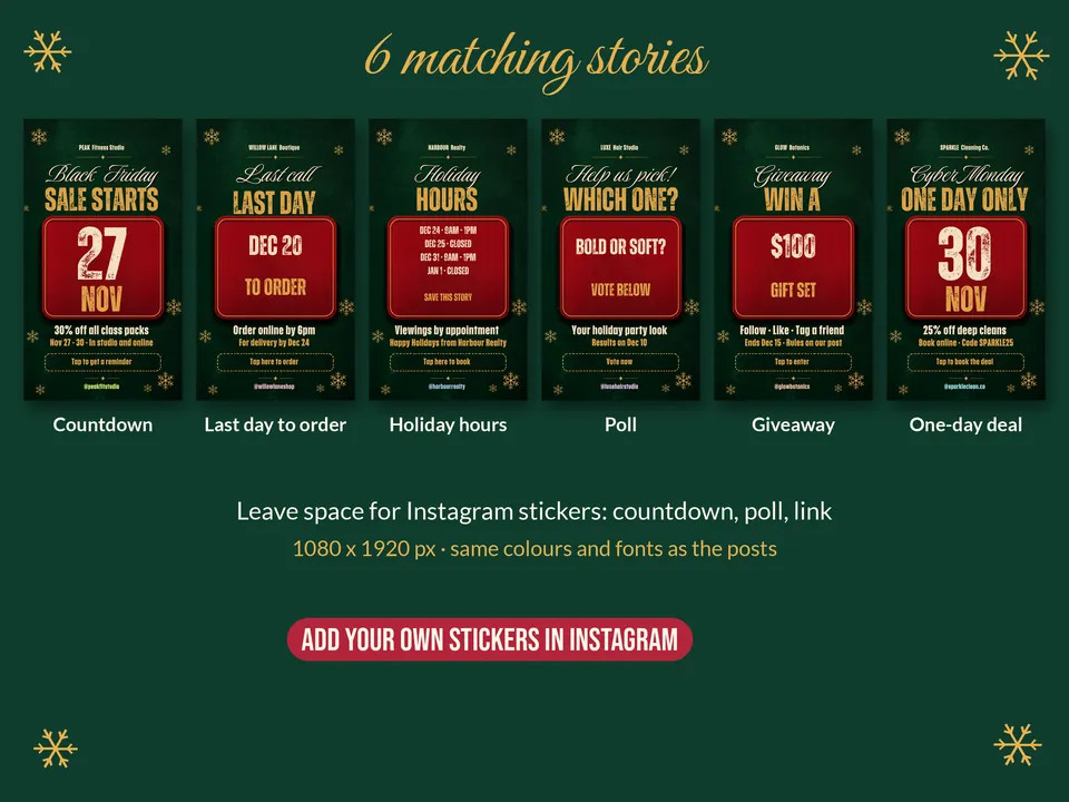 The 6 matching story templates