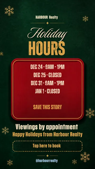 Holiday hours story template